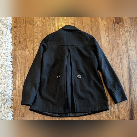 Black swing coat, wool blend woman's Size Medium - Picture 9 of 12
